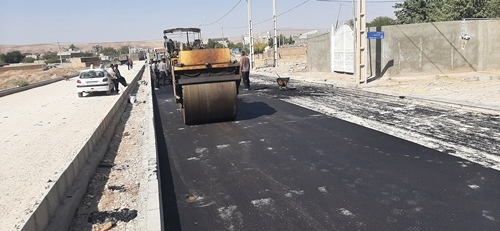 پروژه آسفالت خیابان کوهساران شهر کرسف