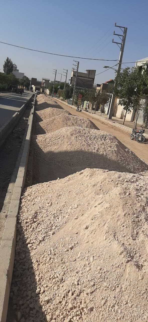 آماده سازی قبل از آسفالت ریزی خیابان سهروردی