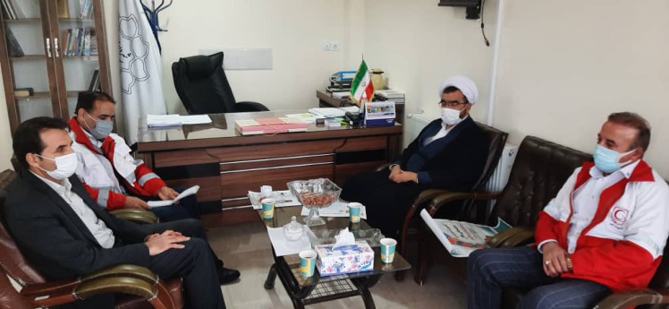 حضور رئیس هلال احمر شهرستان خدابنده در شهرداری کرسف